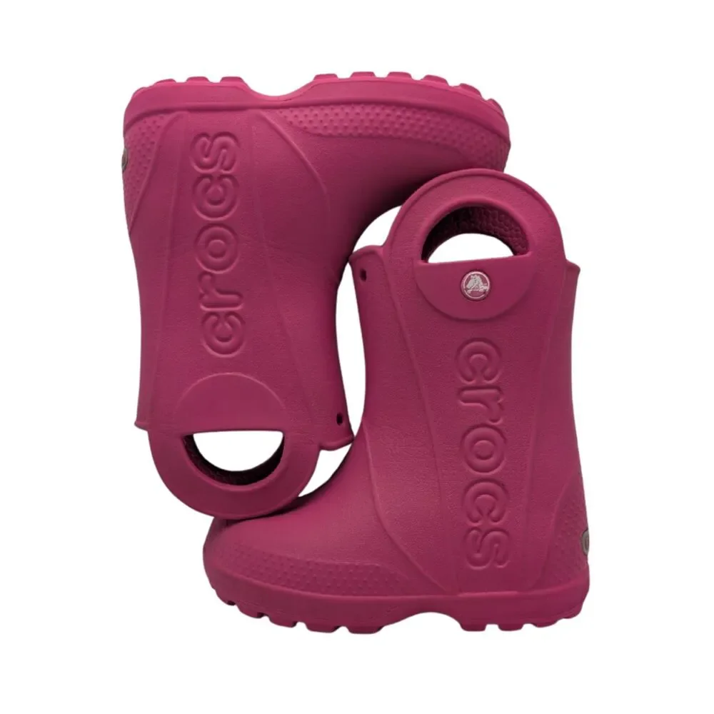 Crocs Pink Crush Handle It Rain Boots Size Toddler 8